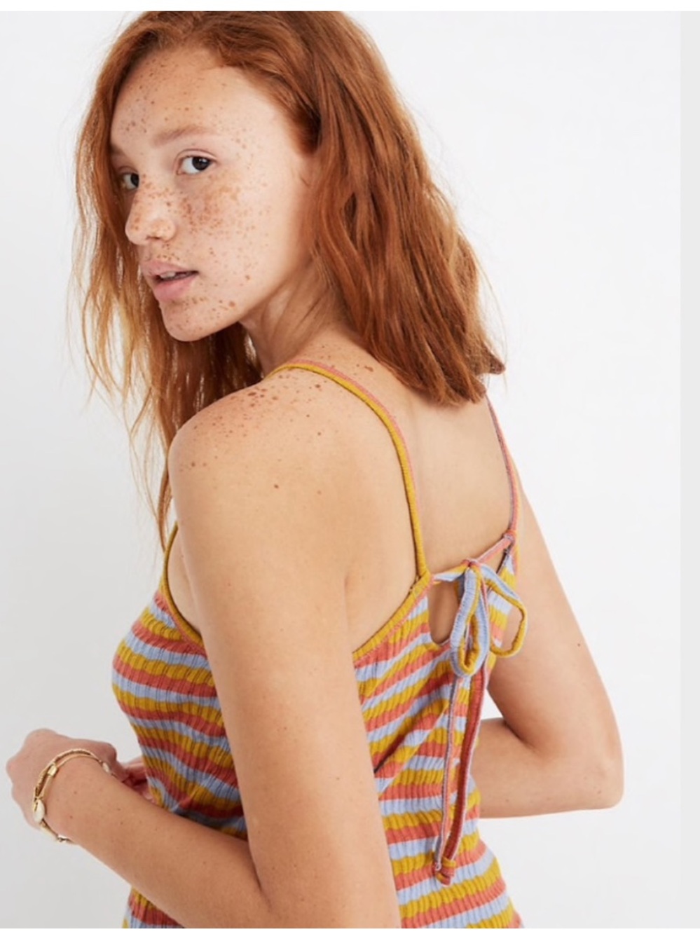 Madewell Stripe Tie Back Tank Top Sz Med